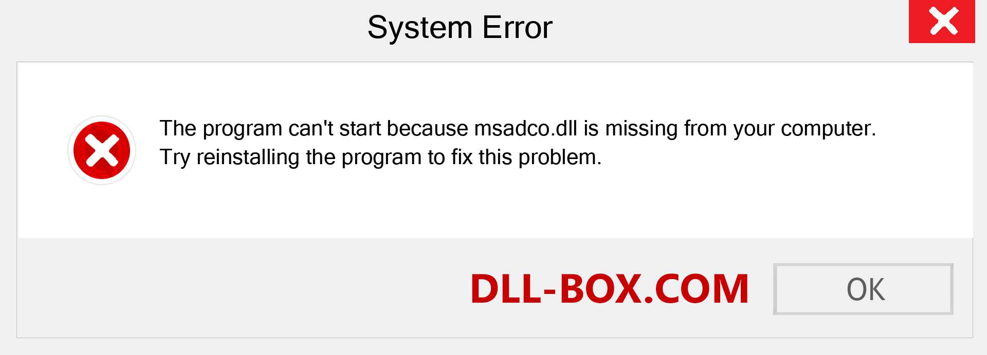  msadco.dll file is missing?. Download for Windows 7, 8, 10 - Fix  msadco dll Missing Error on Windows, photos, images